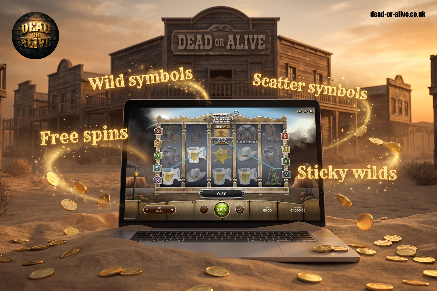 Every spin on Dead or Alive slot is influenced by all its mechanics, symbols, and bonus modes