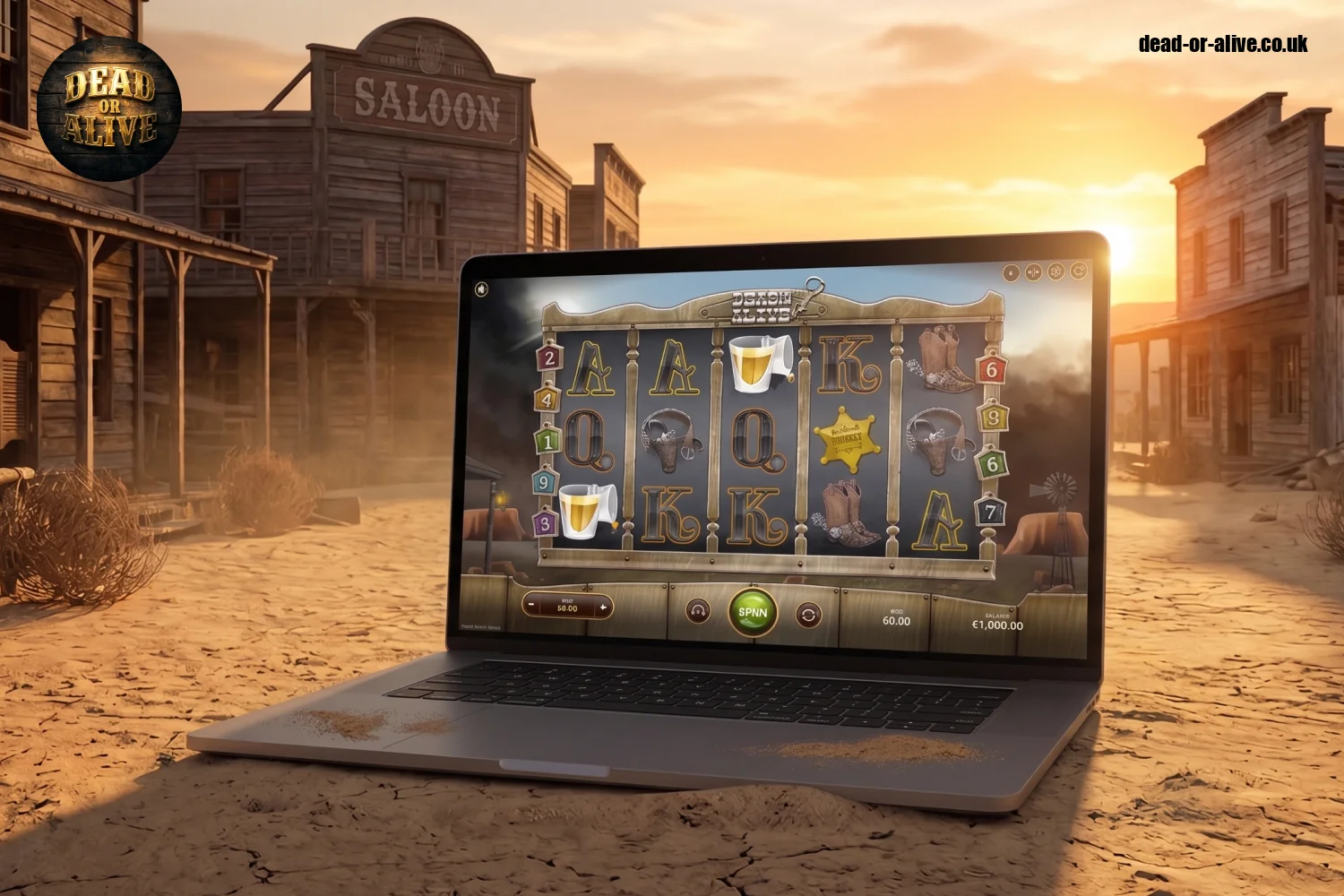 Dead or Alive slot features a simple 5‑reel layout with clear specifications